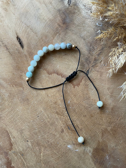 Verstellbare Edelsteinarmbänder Makramee
