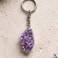 Amethyst Aura Cluster Schlüsselanhänger