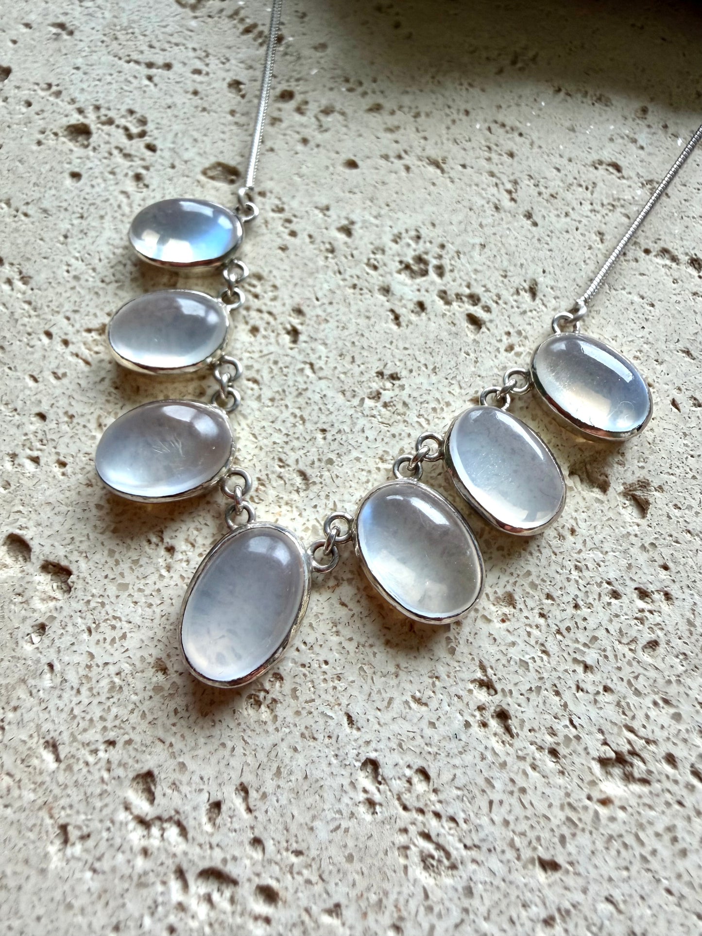 Regenbogenmondstein Halskette (Einzelstück)