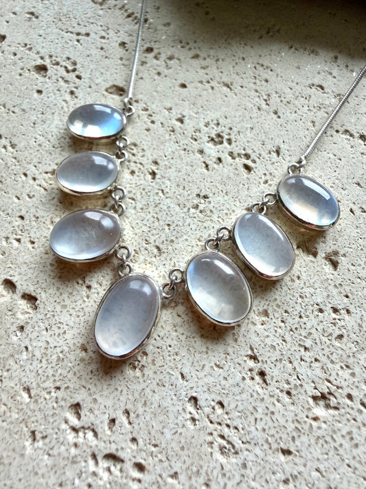 Regenbogenmondstein Halskette (Einzelstück)