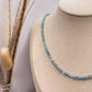 Edelstein Halskette Apatit blau | Rhodochrosit facettiert