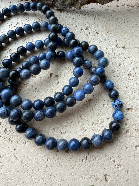 Dumortierit Armband 6 mm glatt – Naturlichtmagie