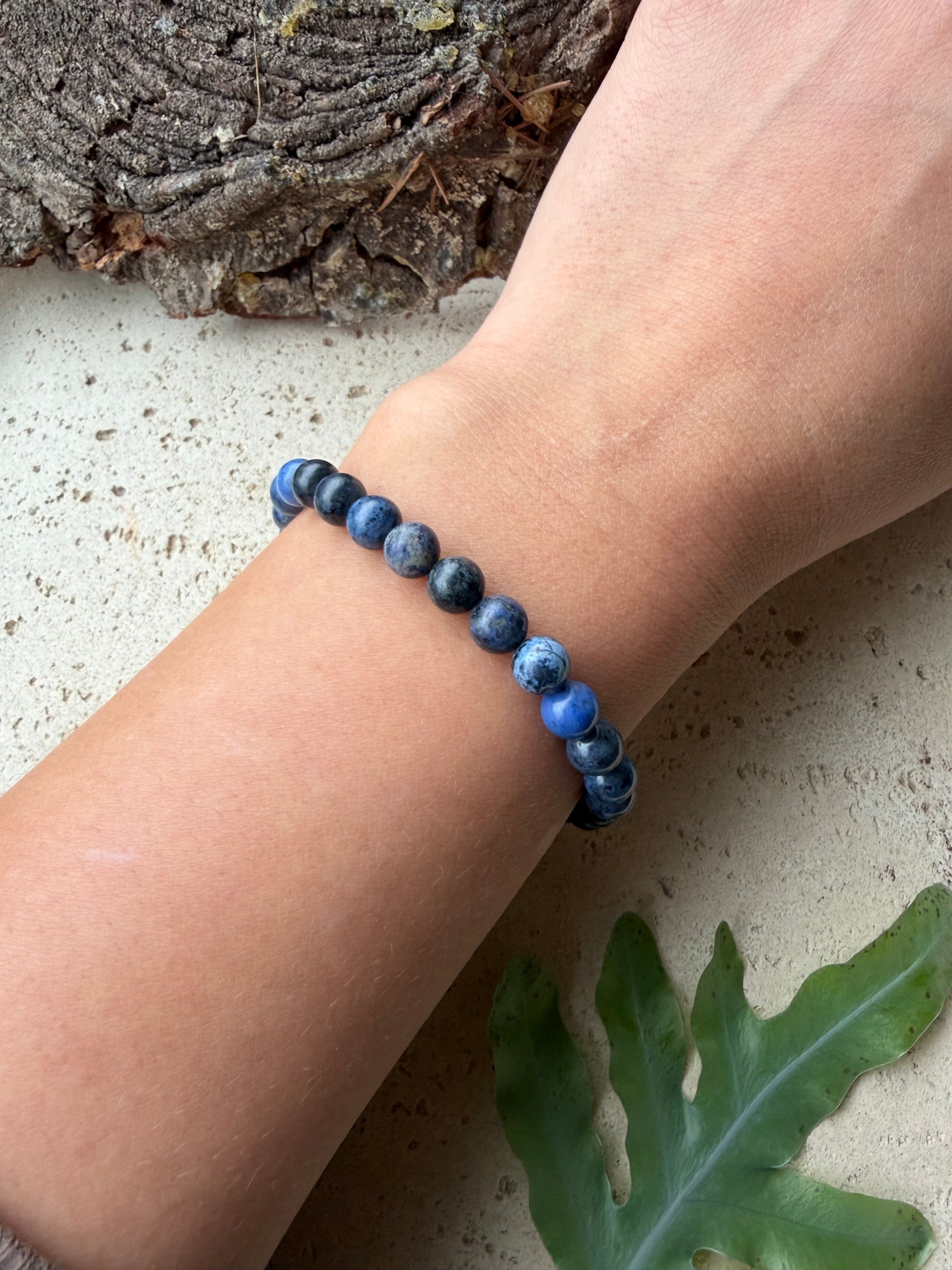 Dumortierit Armband 6 mm glatt – Naturlichtmagie