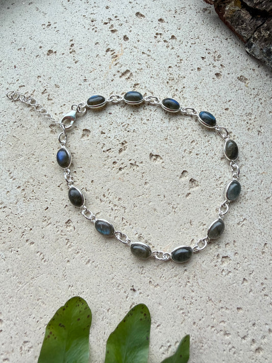 Filigranes Labradorit Armband (925 Silber)