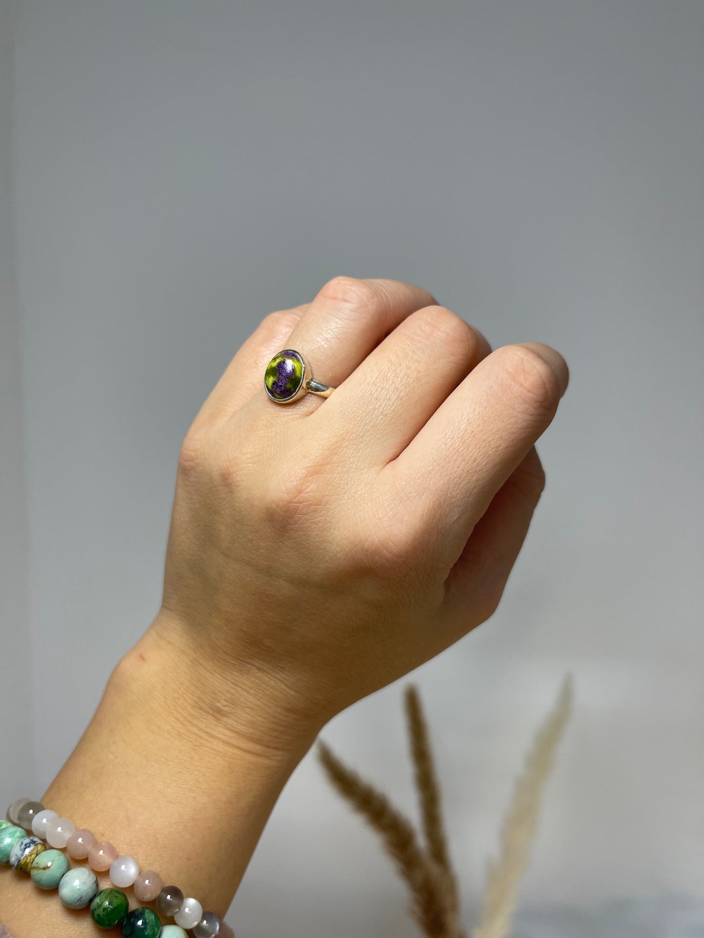 Stichtit (in Serpentin) Ring