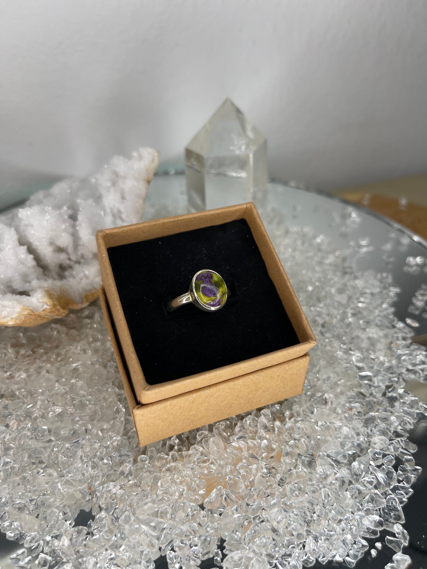 Stichtit (in Serpentin) Ring