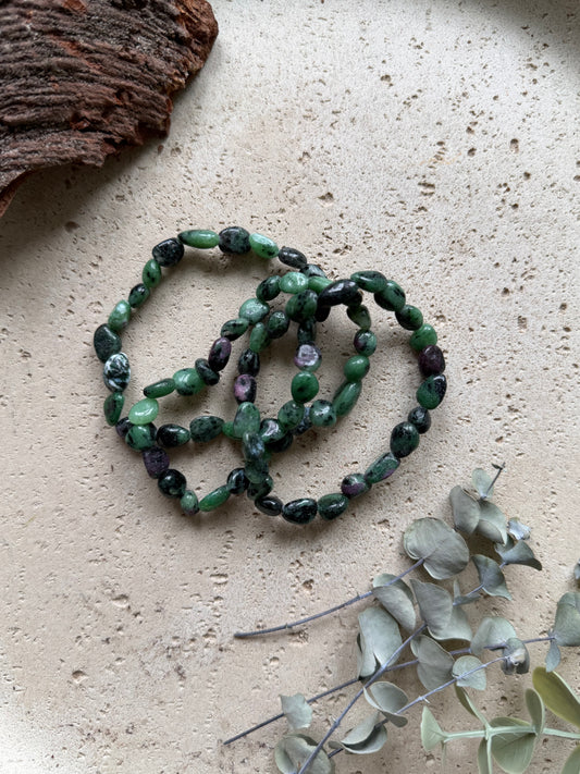 Rubin Zoisit Nuggetarmband