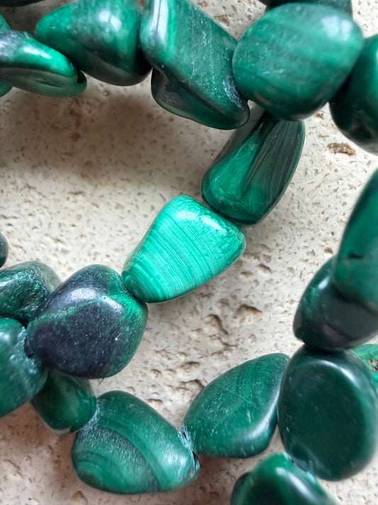 Malachit Nuggetarmband
