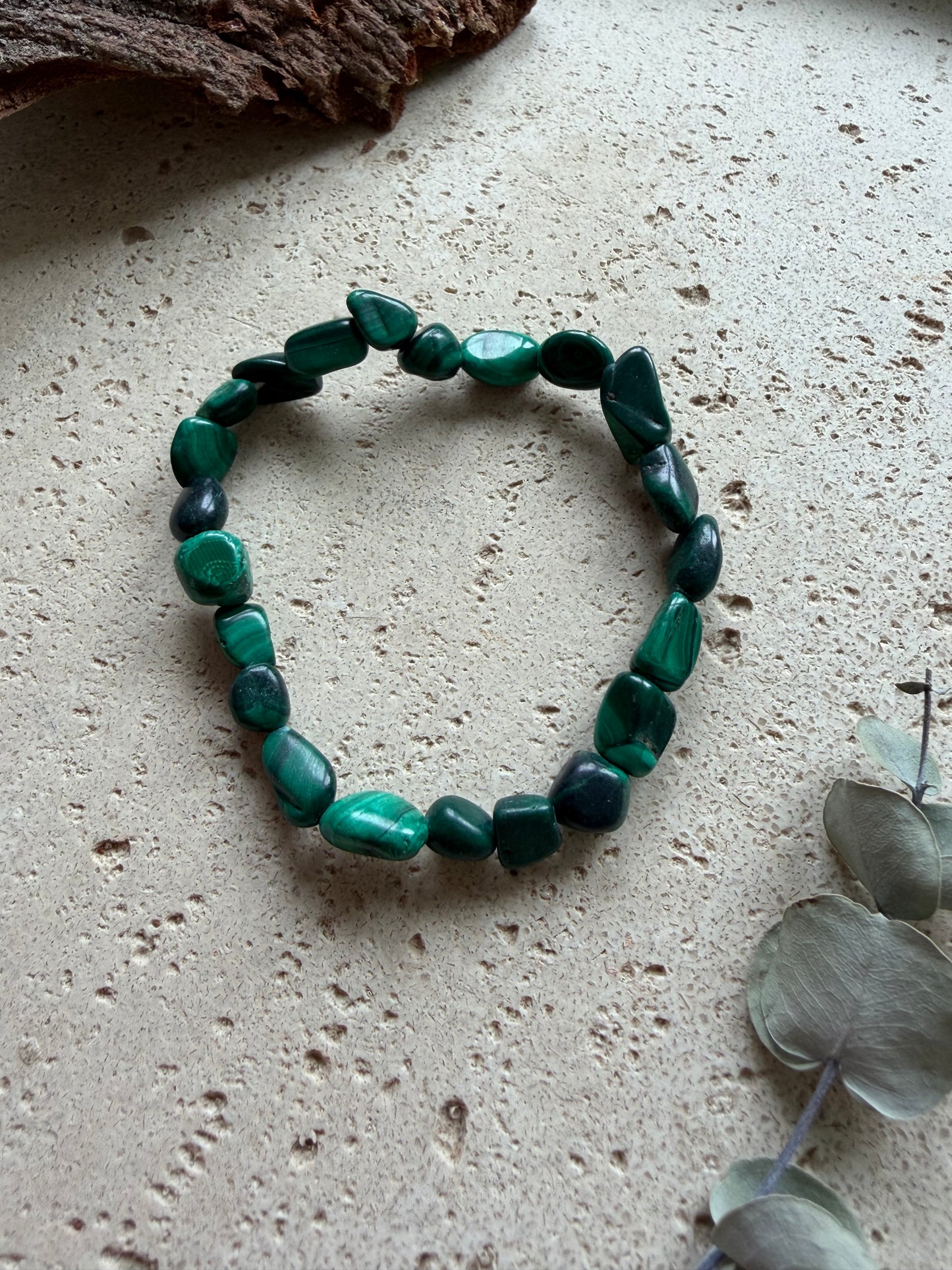 Malachit Nuggetarmband