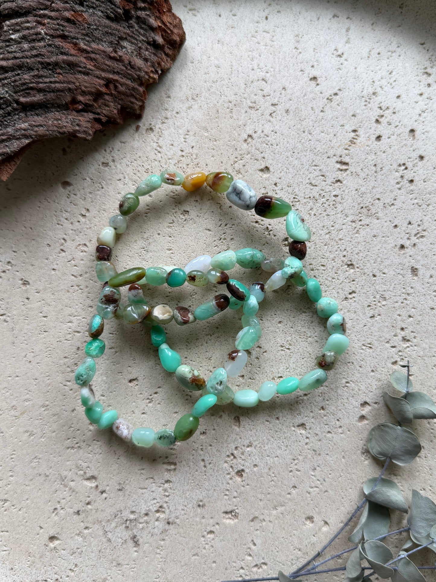 Chrysokoll Nuggetarmband