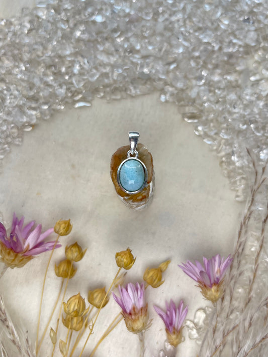 Larimar Anhänger (925 Silber)