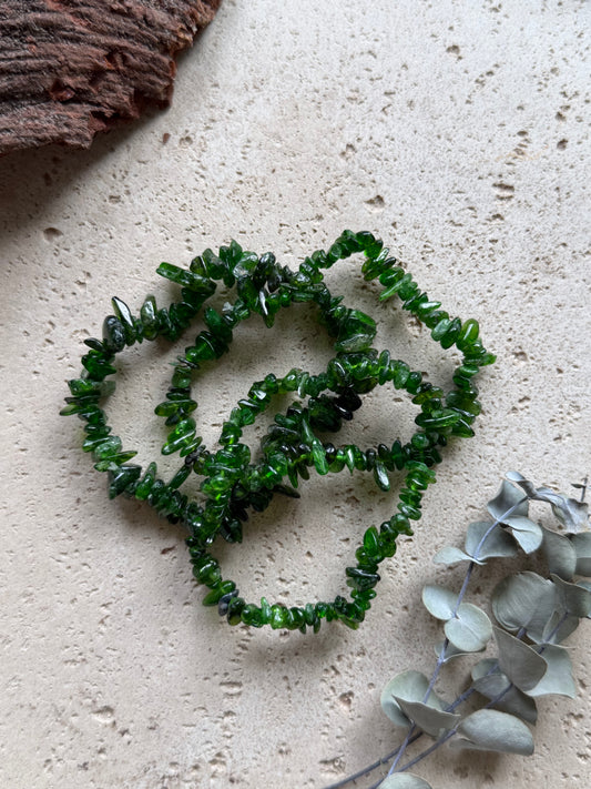 Chromdiopsid Splitterarmband