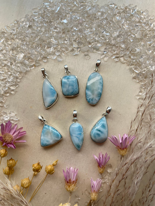 Larimar Anhänger (925 Silber)