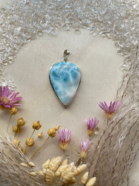 Larimar Anhänger (925 Silber) XL