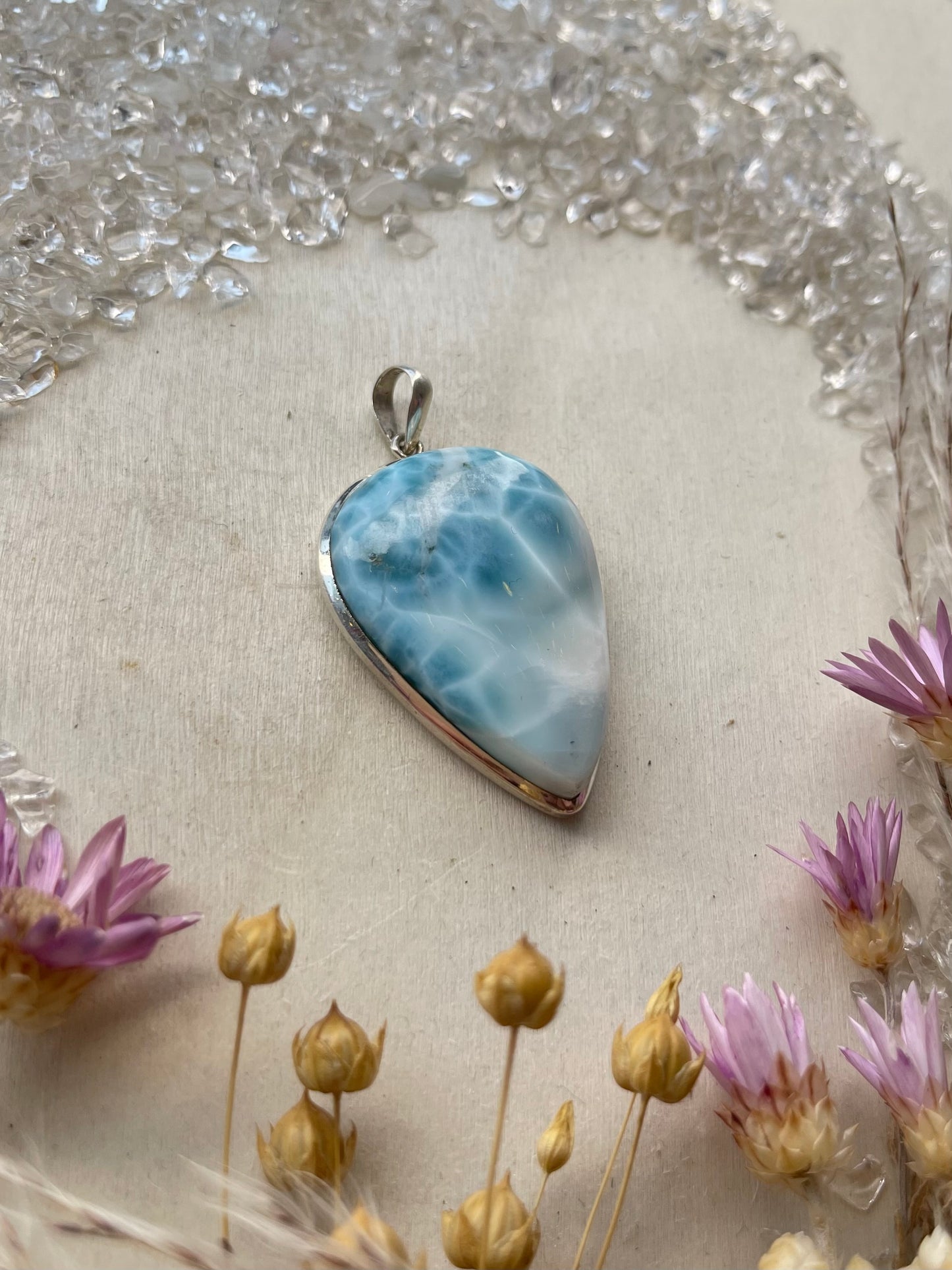 Larimar Anhänger (925 Silber) XL