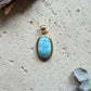 Larimar Anhänger vergoldet (925 Silber)