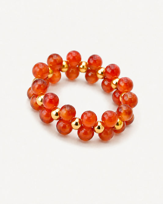 Fire Glow – Karneol Perlenring