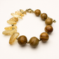 Money Flow – Citrin & Fossilholz Armband