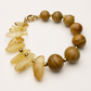 Money Flow – Citrin & Fossilholz Armband