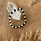 Edelstein Perlenarmband Lava Labradorit (weiß)