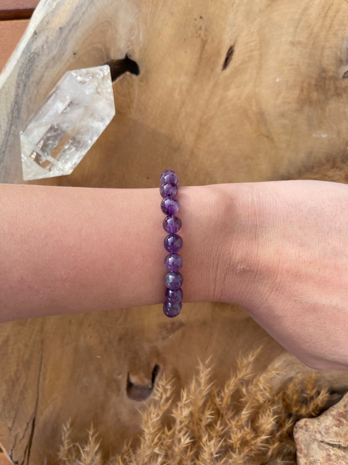 Edelstein Perlenarmband Amethyst