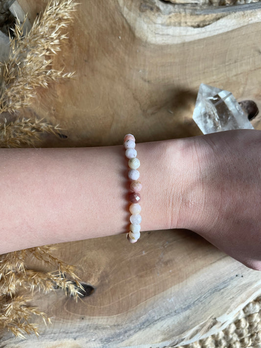 Edelstein Armband Andenopal rosa (facettiert)